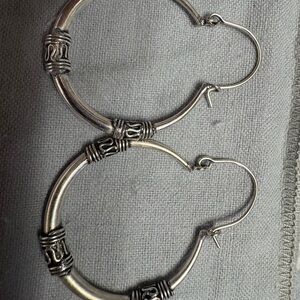 Elegant Silver Hoop Earrings